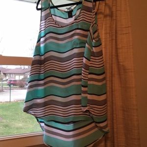 Stripped summer low high tunic